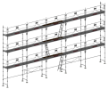 Lot d'Échafaudage DUO 45+ - 128m² - Garde-corps de montage et démontage en sécurité (MDS) - DACAME