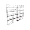 Lot échafaudage façadier 130 M² PROGRESS MEDIUM - R200 - Garde-corps monoblocs - TUBESCA COMABI